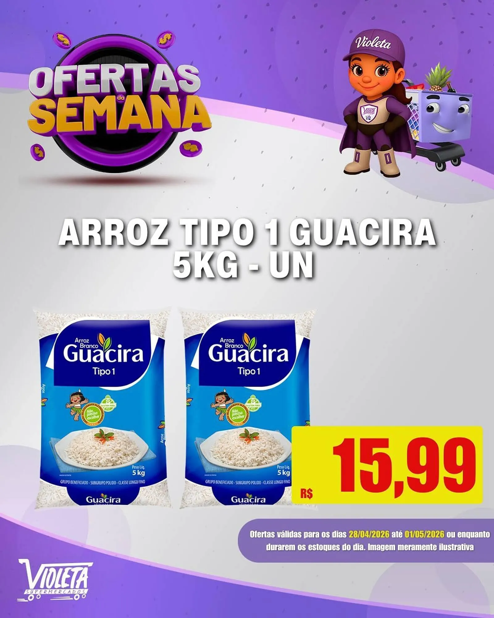 Encarte de Catálogo Violeta Supermercados 28 de abril até 1 de maio 2026 - Pagina 1