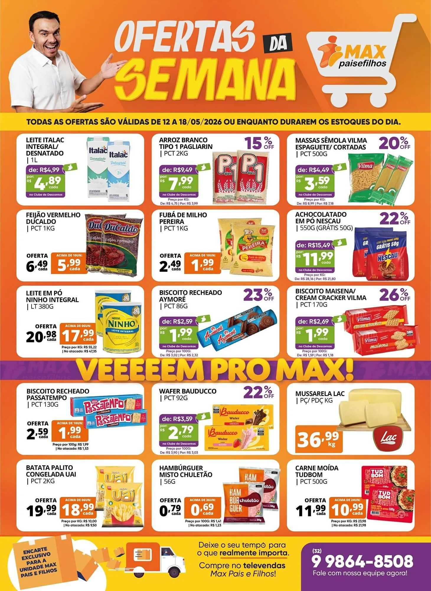 Encarte de Catálogo Pais e Filhos Supermercados 12 de maio até 18 de maio 2026 - Pagina 1