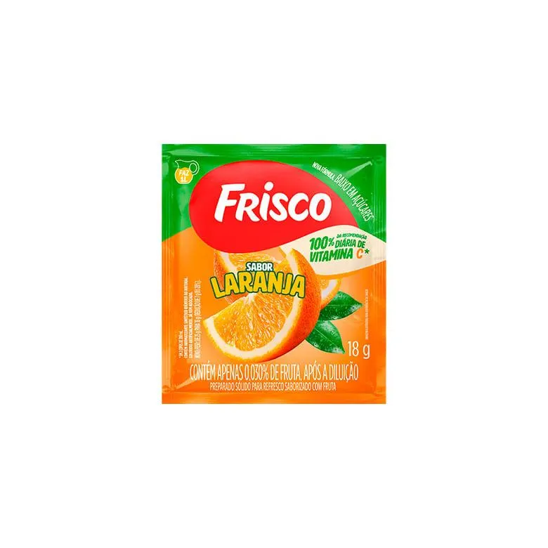 Refresco em Pó Frisco Laranja 18g