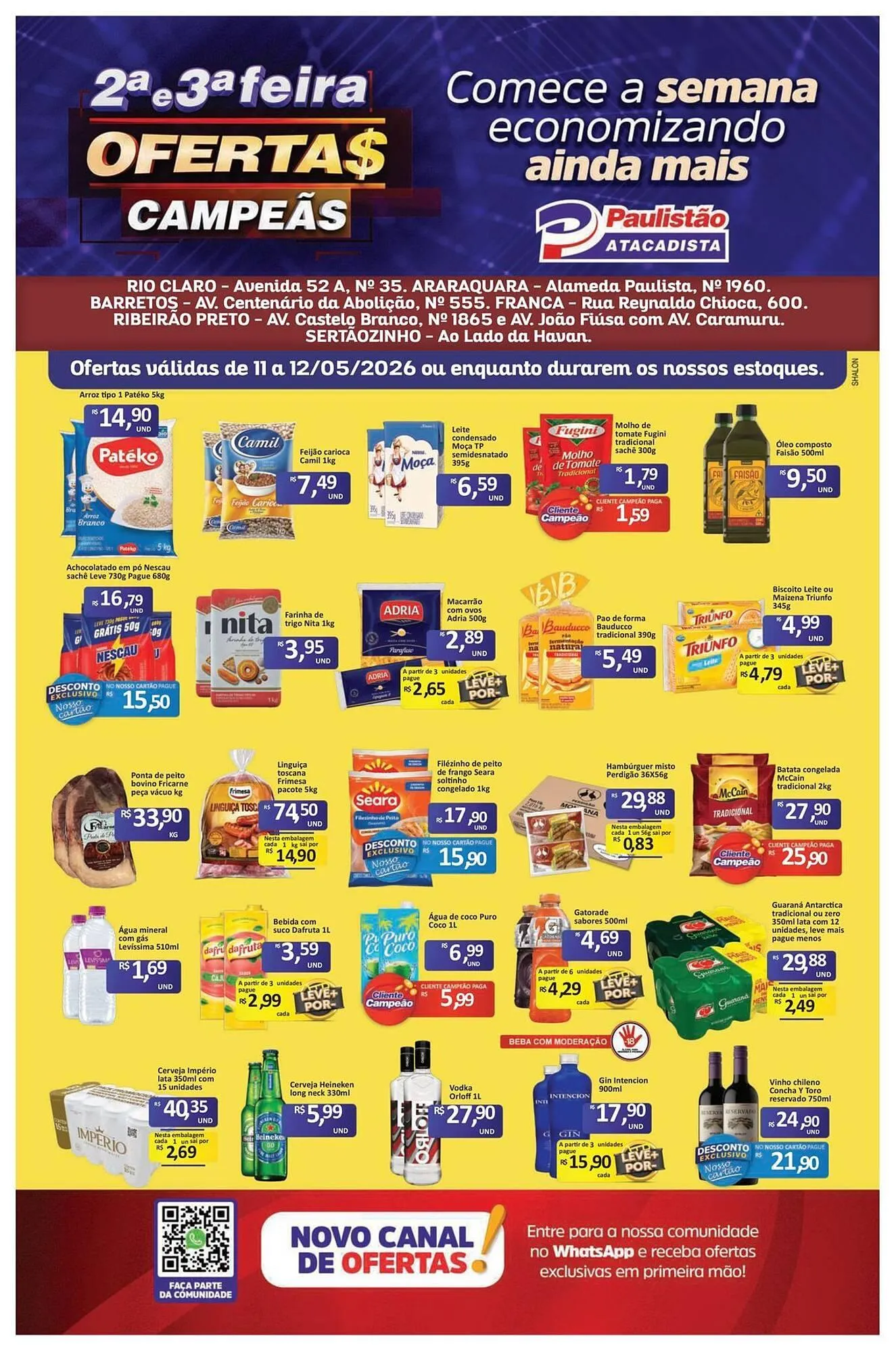 Encarte de Catálogo Paulistão Supermercados 11 de maio até 12 de maio 2026 - Pagina 1