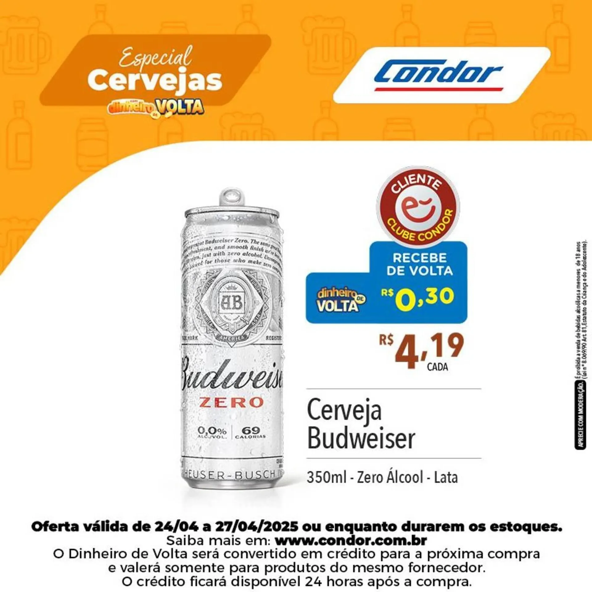 Encarte de Catálogo Supermercados Condor 25 de abril até 27 de abril 2025 - Pagina 1