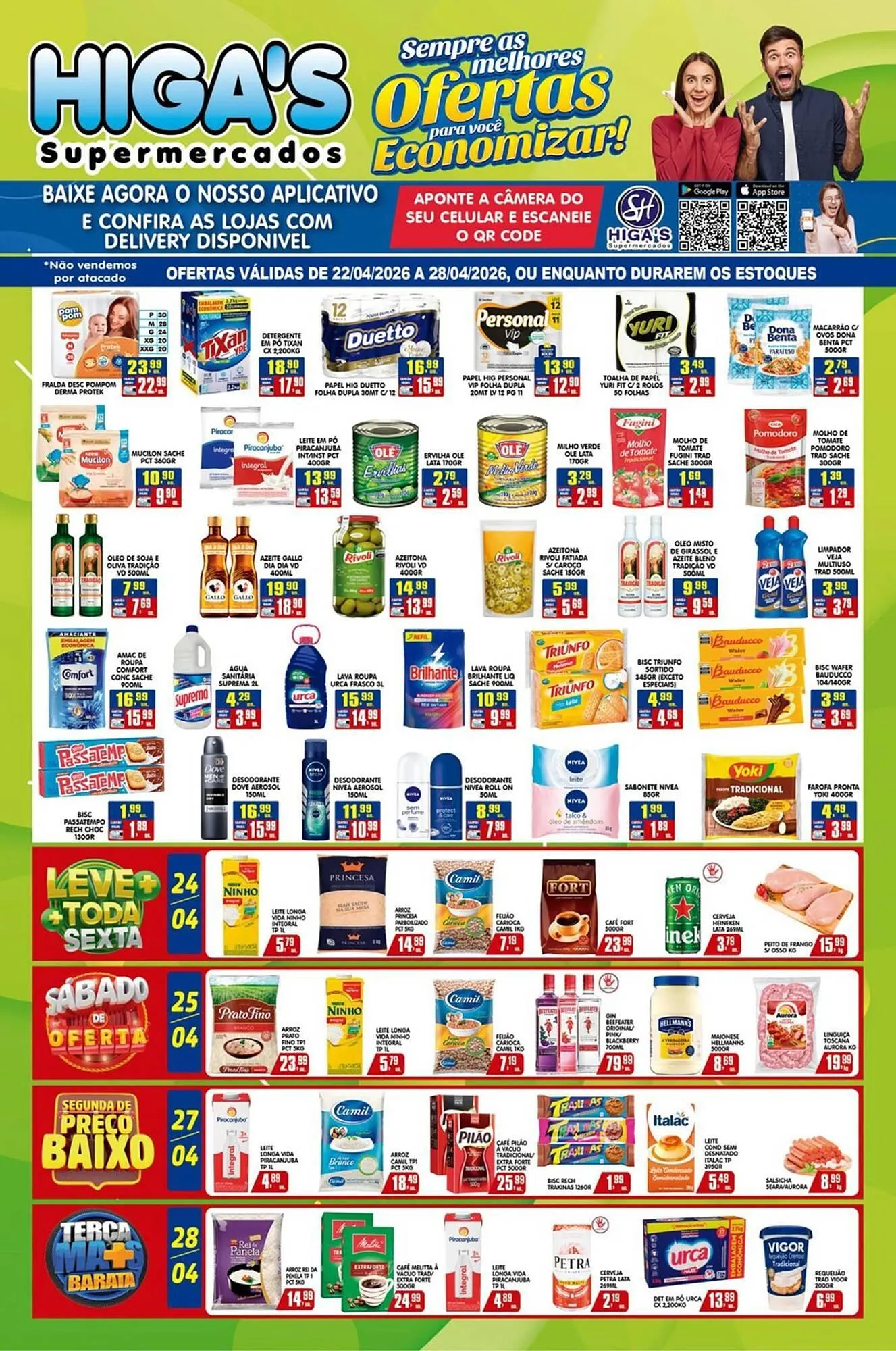 Encarte de Folheto Higa's Supermercado 22 de abril até 28 de abril 2026 - Pagina 1