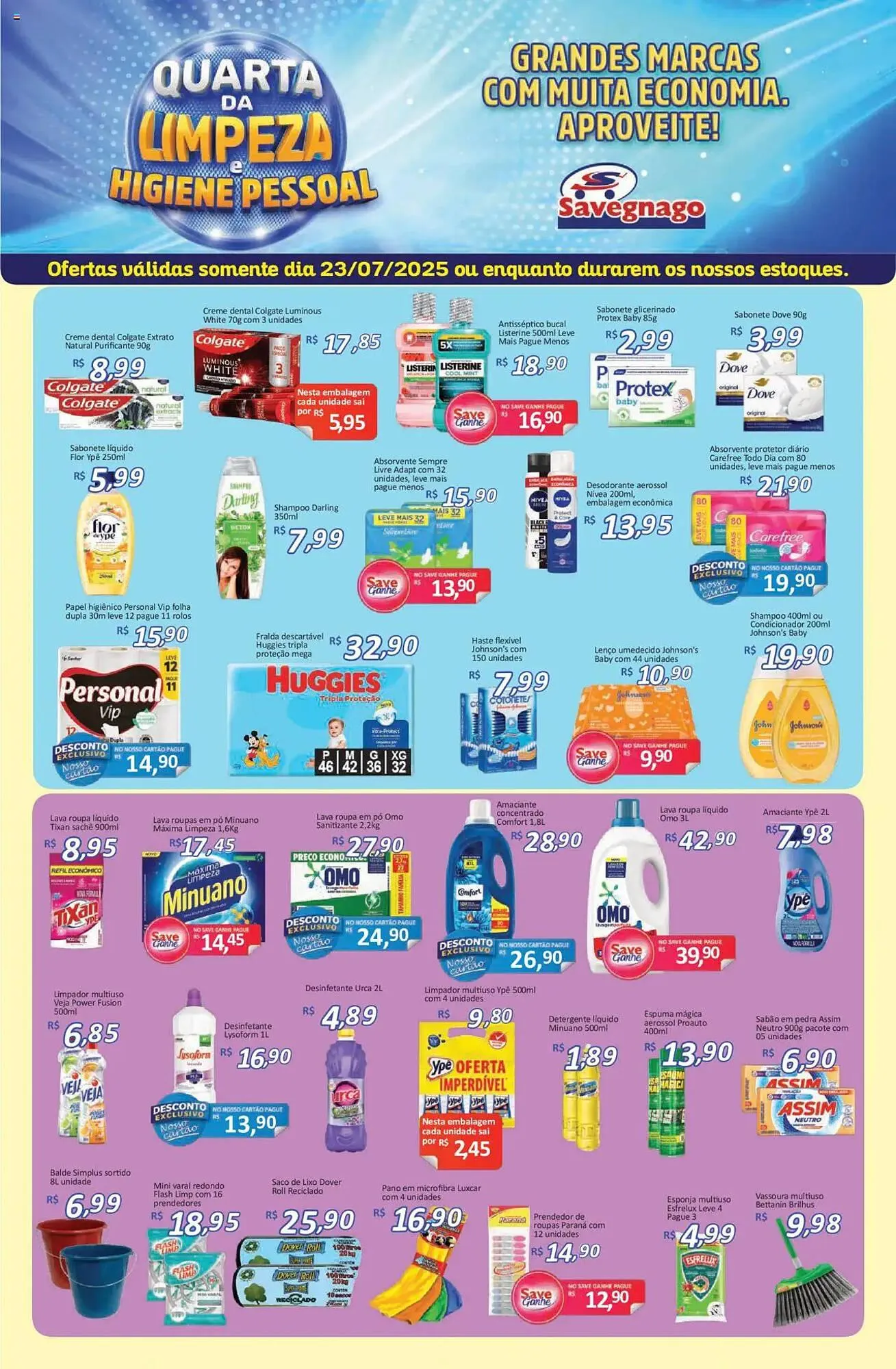 Encarte de Catálogo Supermercados Savegnago 23 de julho até 24 de julho 2025 - Pagina 1
