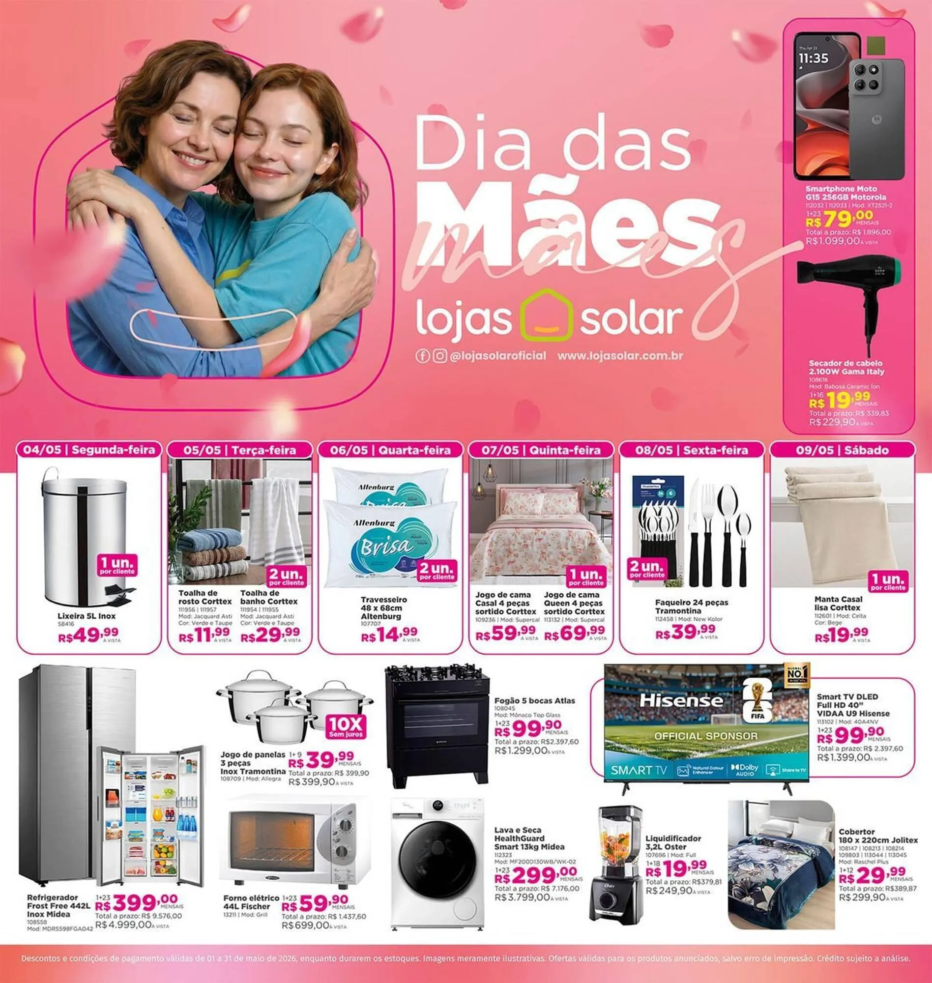 Encarte de Catálogo Lojas Solar 1 de maio até 31 de maio 2026 - Pagina 1