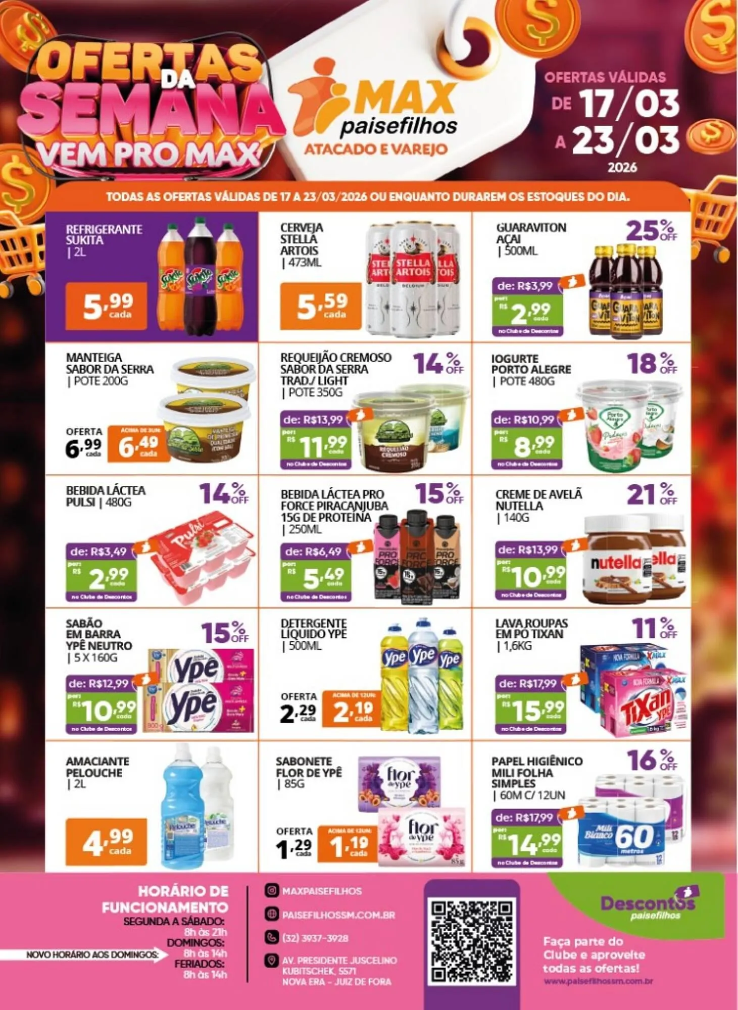 Encarte de Catálogo Pais e Filhos Supermercados 17 de março até 23 de março 2026 - Pagina 2