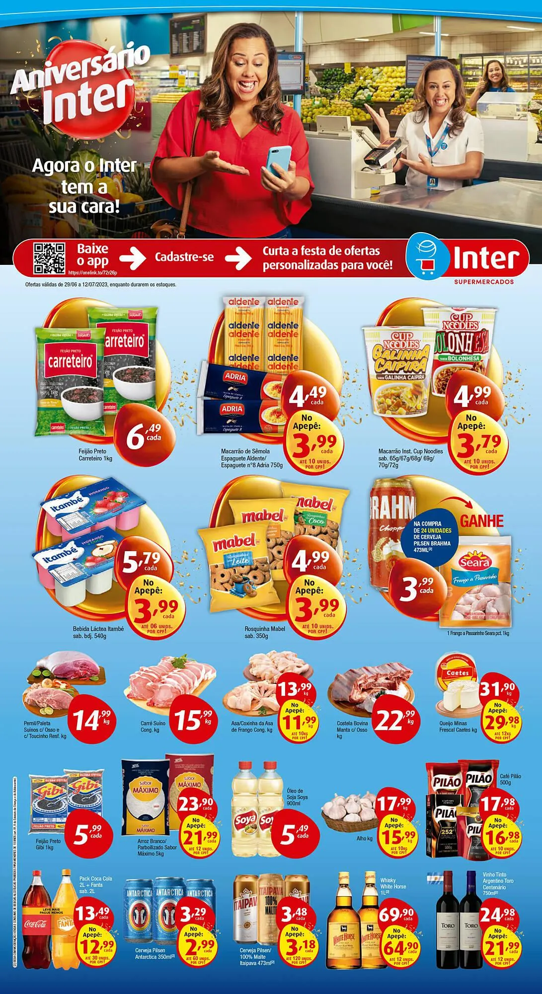 Encarte de Catálogo Inter Supermercados 1 de julho até 12 de julho 2023 - Pagina 1