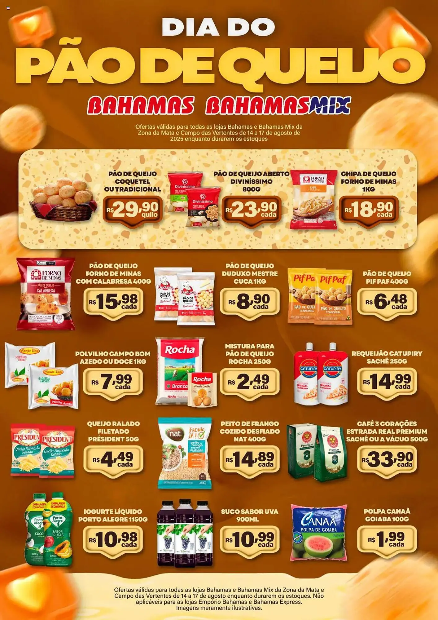 Encarte de Catálogo Bahamas Supermercados 14 de agosto até 17 de agosto 2025 - Pagina 1