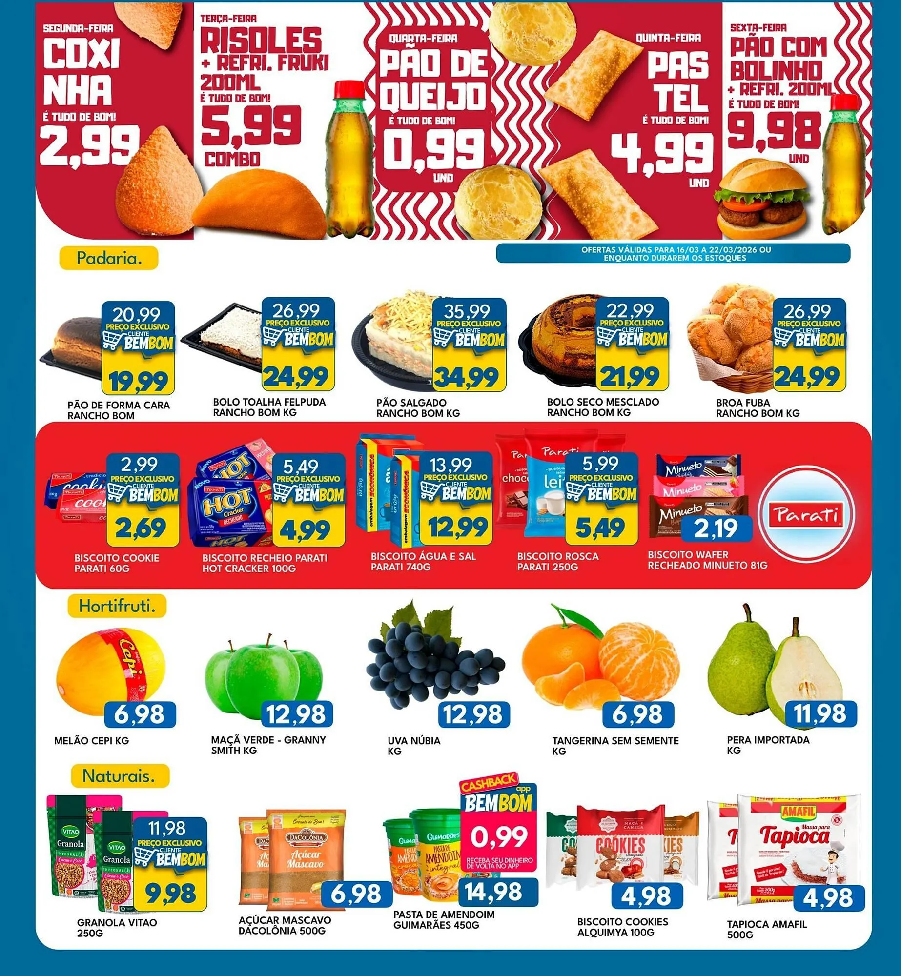 Encarte de Catálogo Rancho Bom Supermercados 16 de março até 22 de março 2026 - Pagina 4