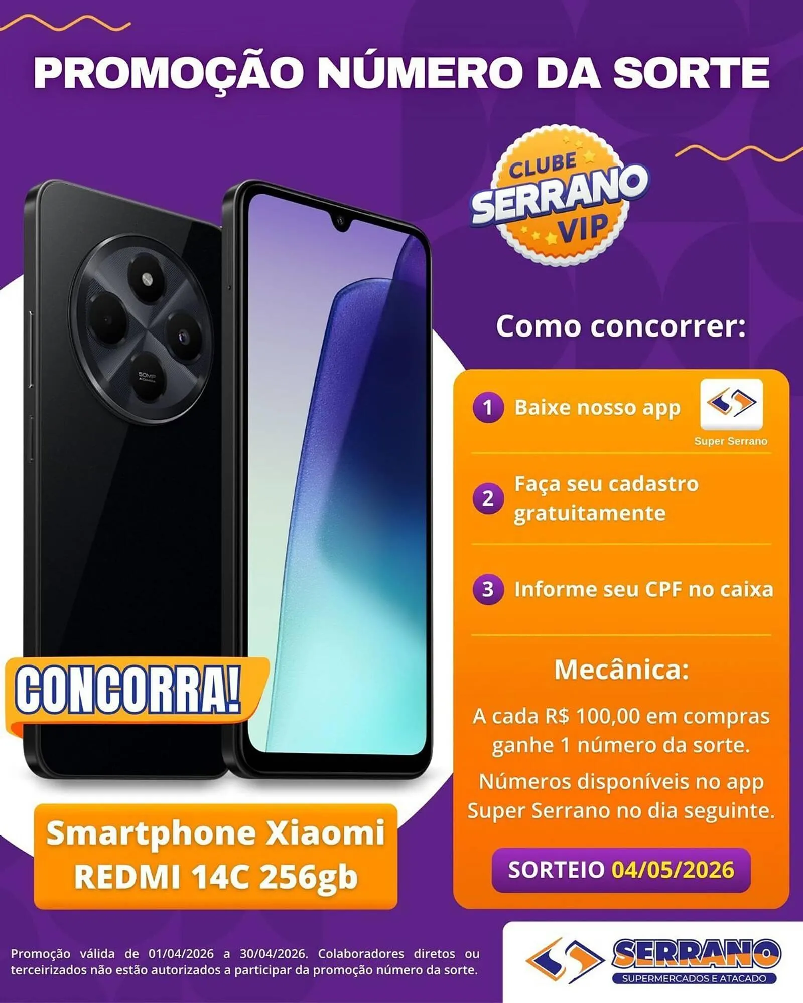 Encarte de Catálogo Serrano Supermercado 1 de abril até 30 de abril 2026 - Pagina 1