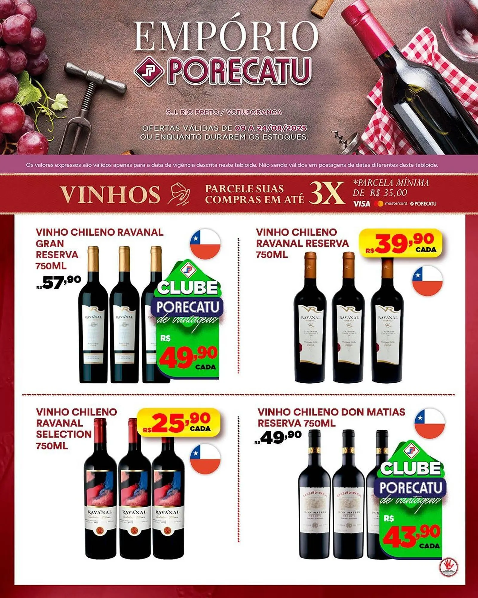 Encarte de Catálogo Supermercado Porecatu 11 de agosto até 24 de agosto 2025 - Pagina 1