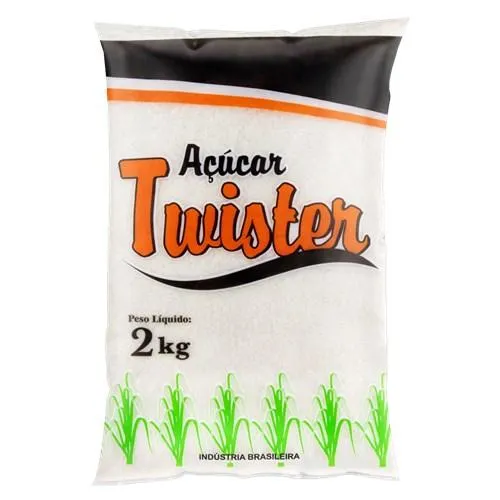 Açúcar Cristal Twister Pacote 2Kg