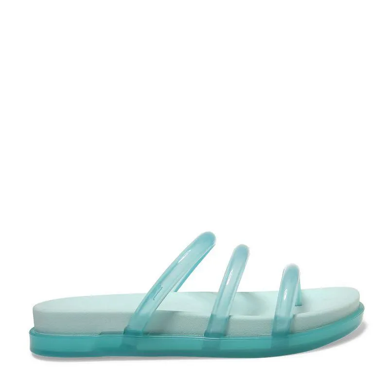 Papete Azul Turquesa Borracha Tiras Flat