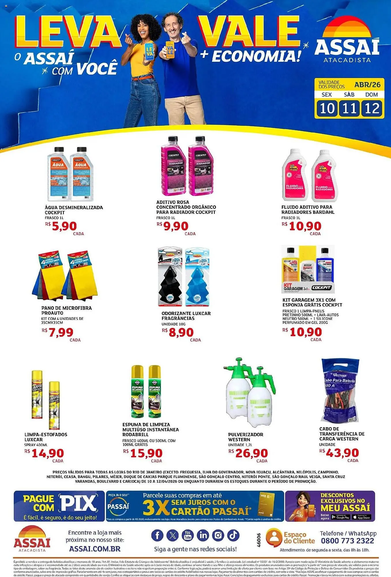 Encarte de Encarte Assaí Atacadista 10 de abril até 12 de abril 2026 - Pagina 1
