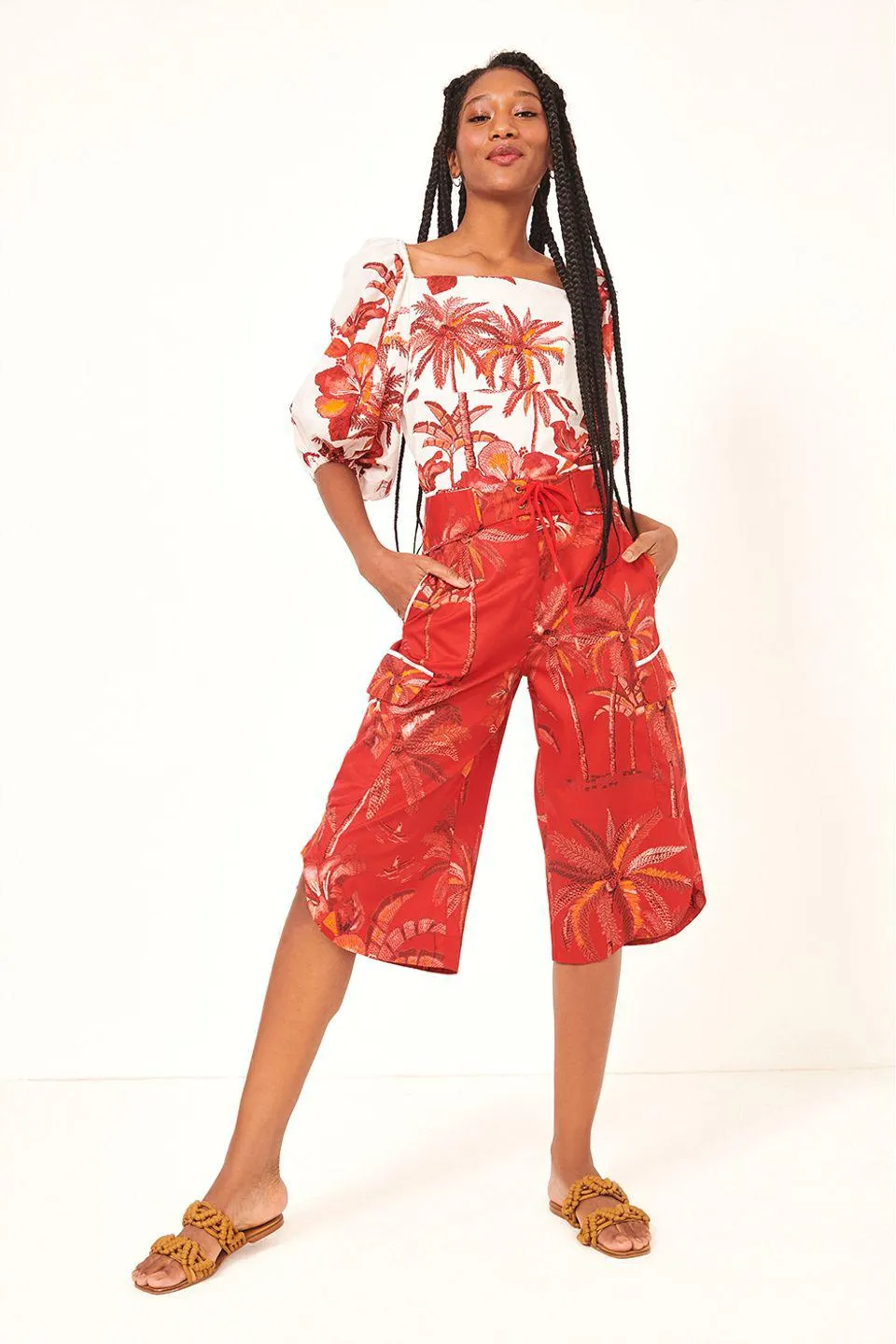 Bermuda Tricoline Estampa Kauai