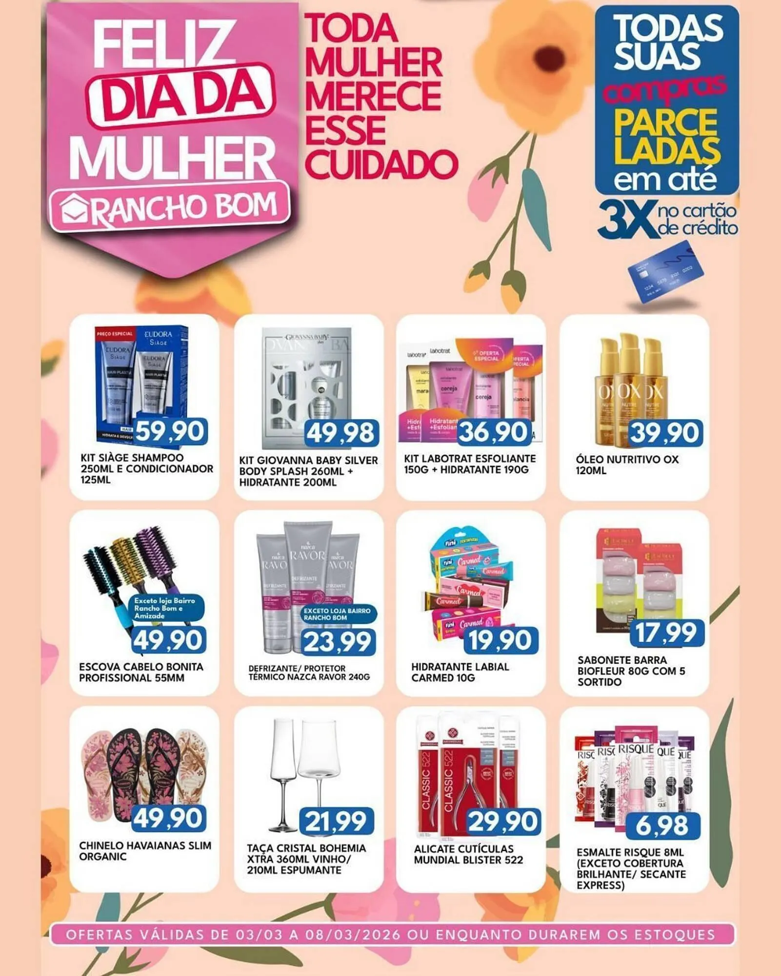 Encarte de Catálogo Rancho Bom Supermercados 3 de março até 8 de março 2026 - Pagina 1