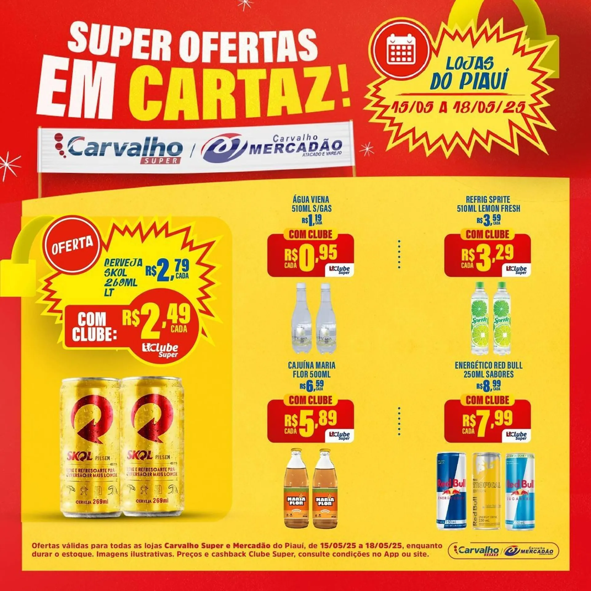 Encarte de Catálogo Carvalho Supermercado 15 de maio até 18 de maio 2025 - Pagina 1