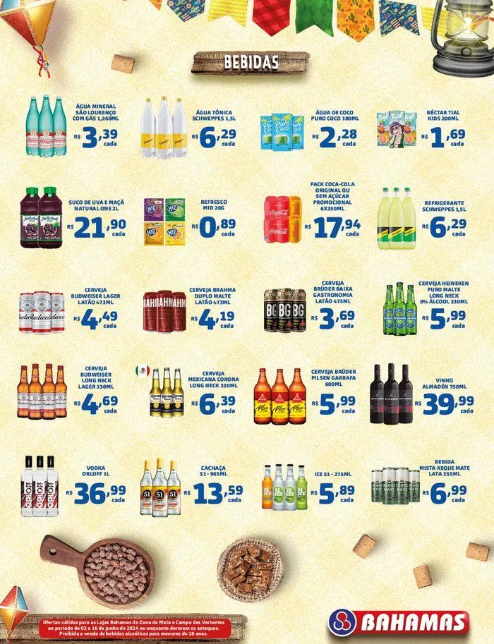 Encarte de Arraiá do Menor Preço Bahamas 3 de junho até 16 de junho 2024 - Pagina 13