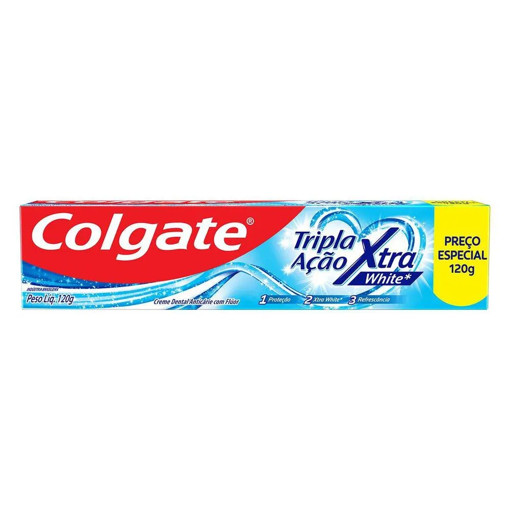 Creme Dental Colgate Tripla Ação Xtra White 120g