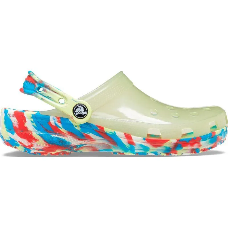 Sandália Crocs Classic Translucent Marbled Clog SULPHUR/MULTI