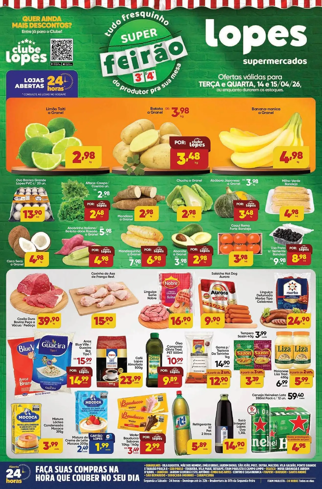 Encarte de Folheto Lopes Supermercados 14 de abril até 16 de abril 2026 - Pagina 1