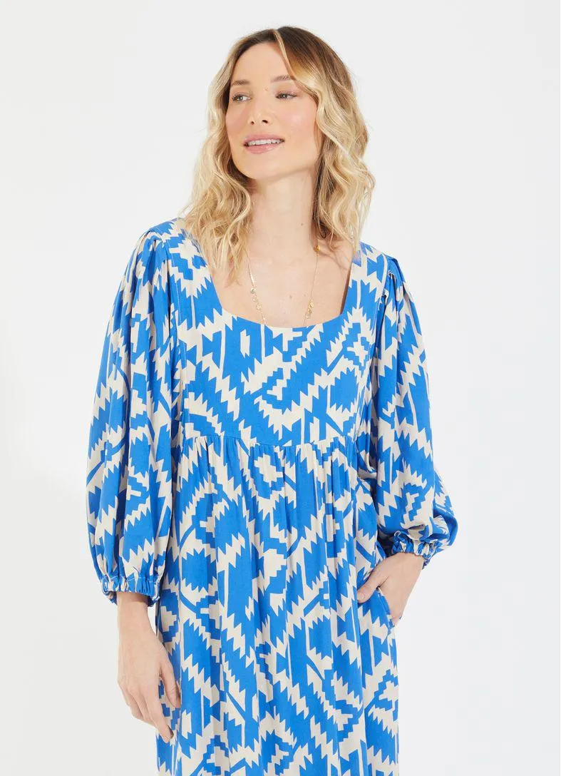 Vestido longo estampado rissani