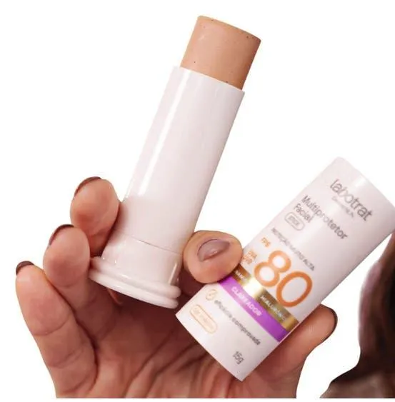 Multiprotetor Stick Labotrat Dermo Sun Bege Claro FPS80 15g