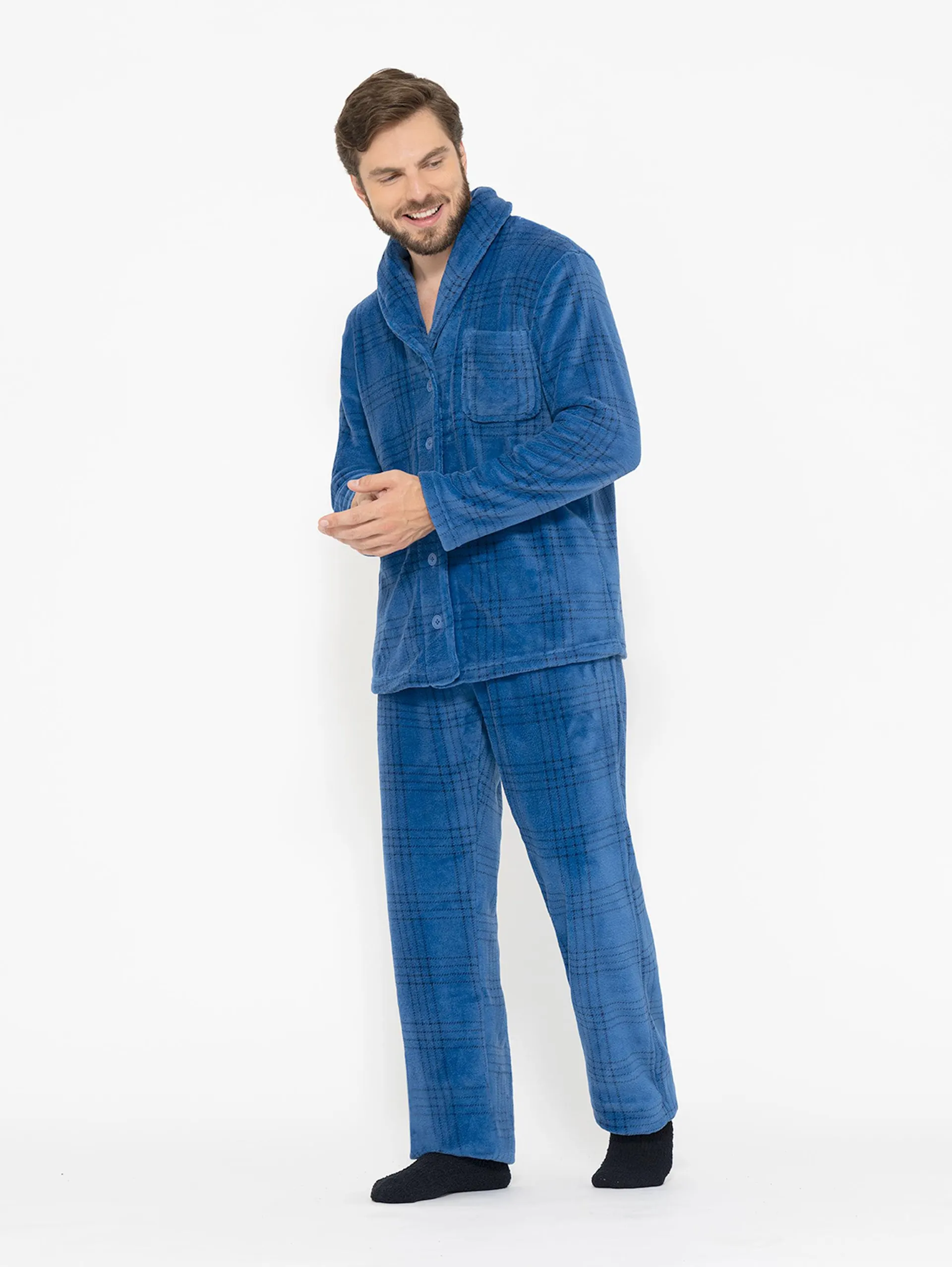 Pijama Soft Masculino Manga Longa Scotland