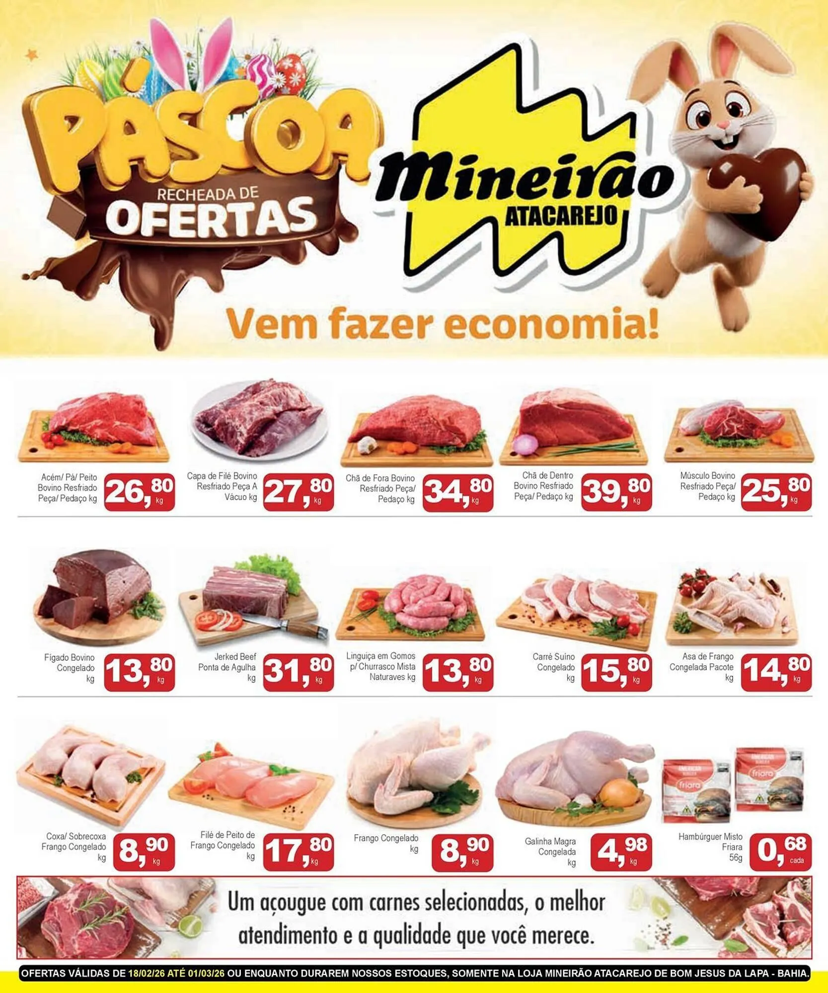 Encarte de Folheto Mineirão Atacarejo 18 de fevereiro até 1 de março 2026 - Pagina 1