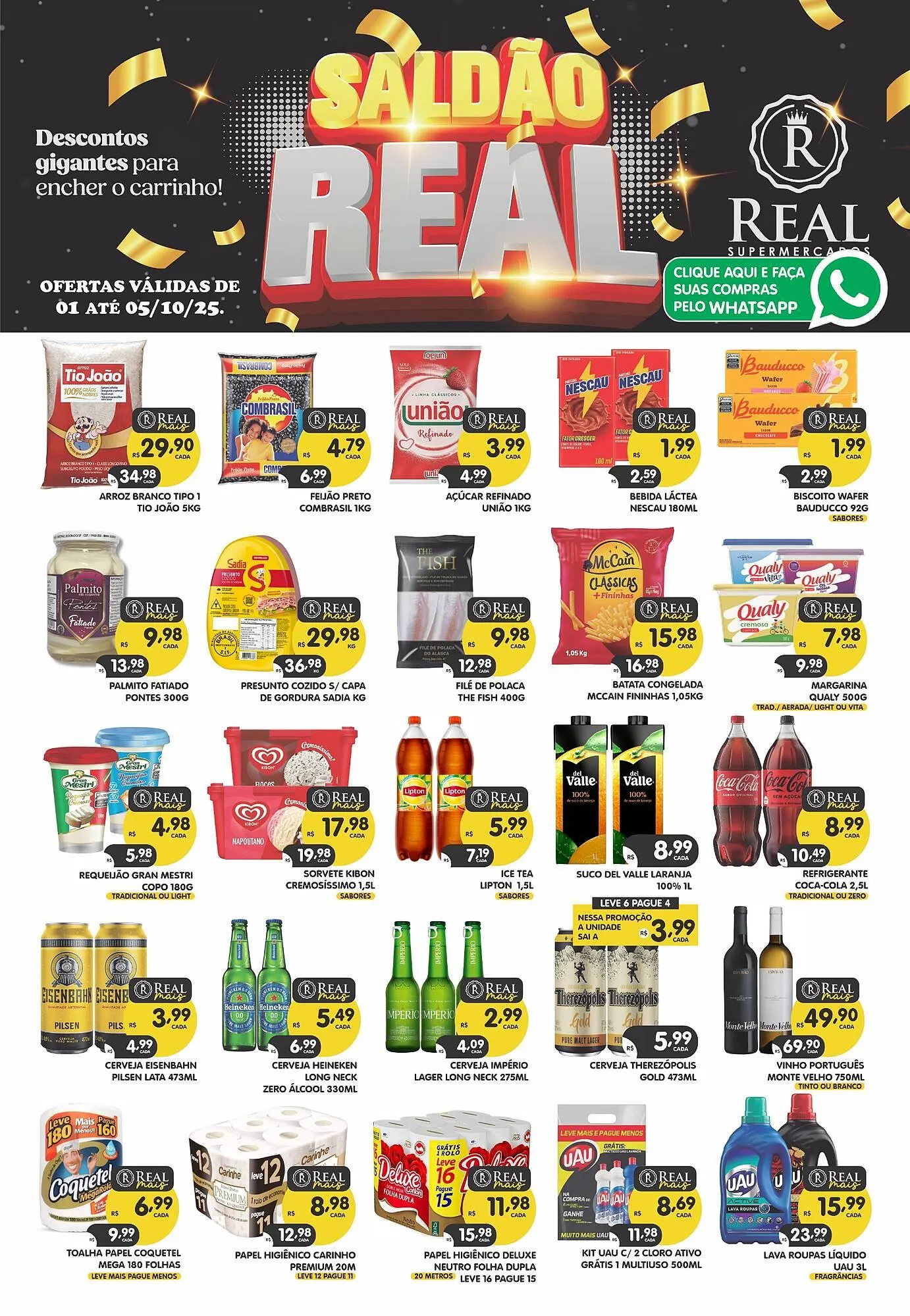 Encarte de Encarte Supermercados Real 1 de outubro até 5 de outubro 2025 - Pagina 1