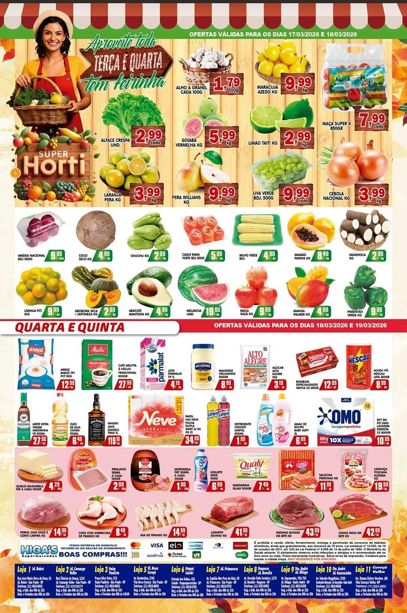 Encarte de Folheto Higa's Supermercado 18 de março até 24 de março 2026 - Pagina 3