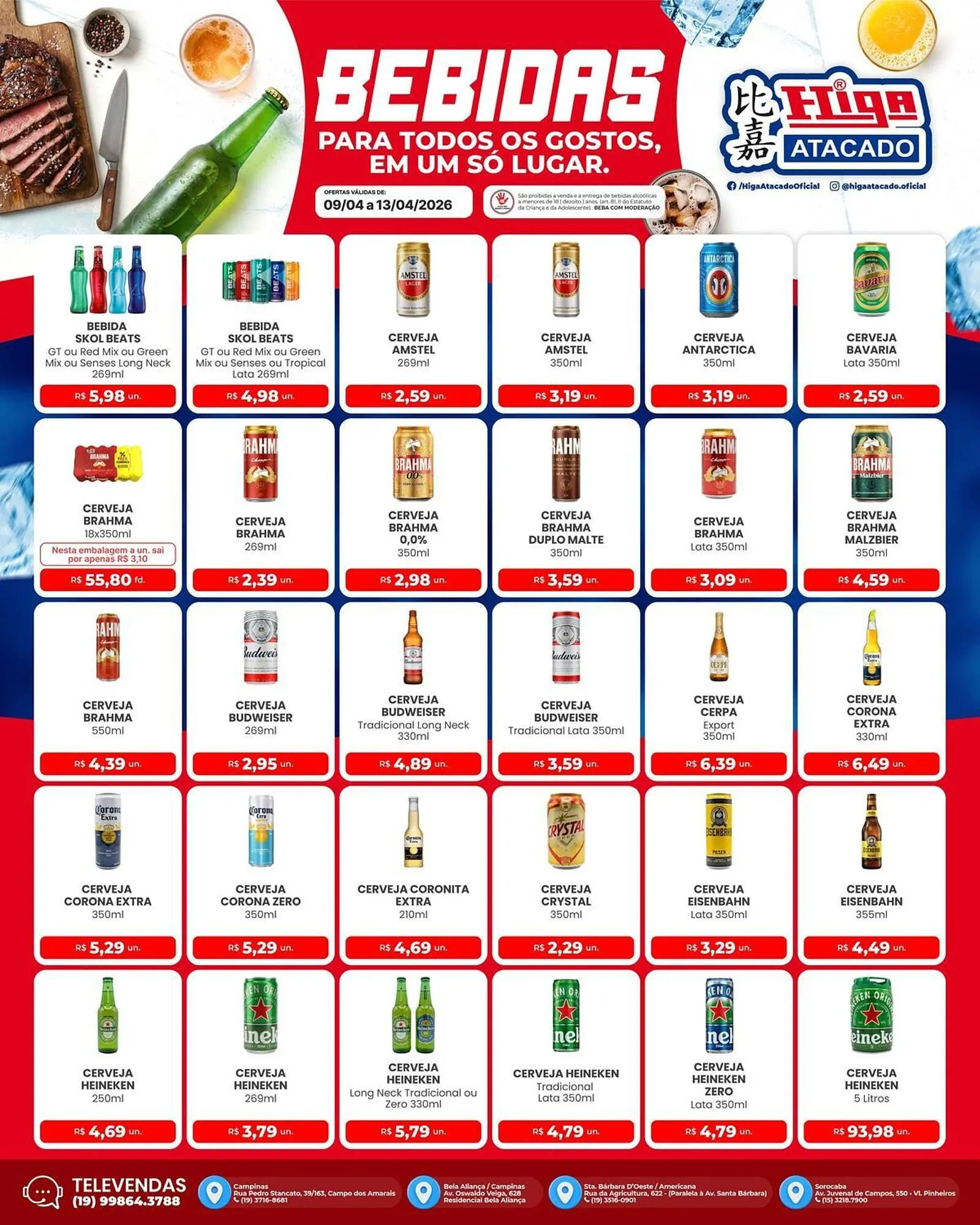 Encarte de Folheto Higa Atacado 9 de abril até 13 de abril 2026 - Pagina 1
