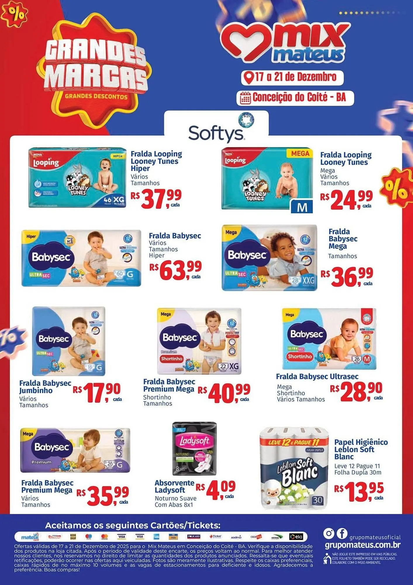 Encarte de Catálogo Supermercados Mateus 17 de dezembro até 21 de dezembro 2025 - Pagina 1