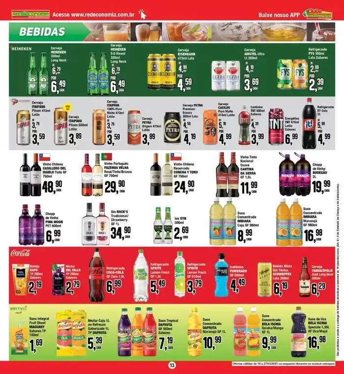 Encarte de Ofertas Rede Economia 21 de março até 23 de março 2025 - Pagina 13