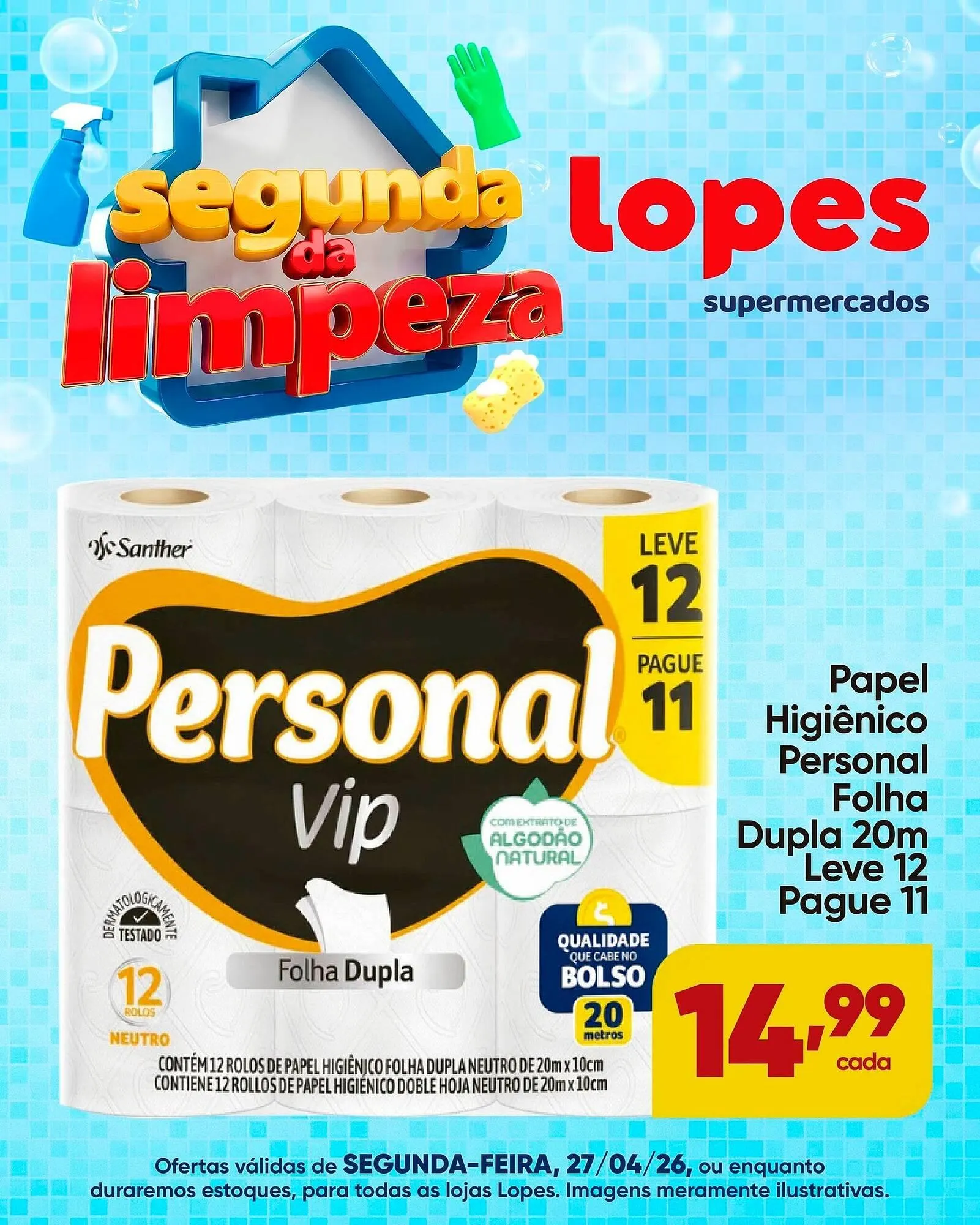 Encarte de Folheto Lopes Supermercados 27 de abril até 27 de abril 2026 - Pagina 1