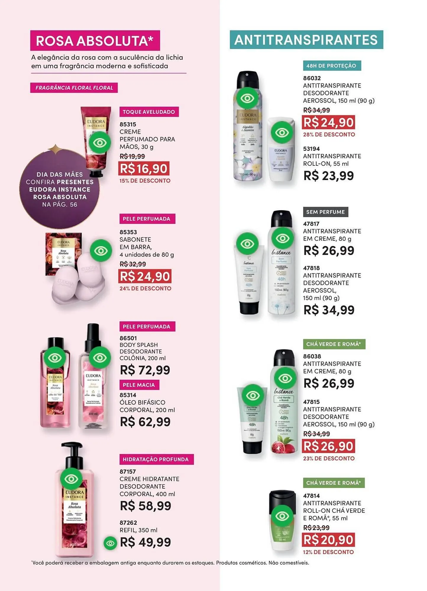 Encarte de Catálogo Eudora 1 de abril até 1 de maio 2026 - Pagina 116