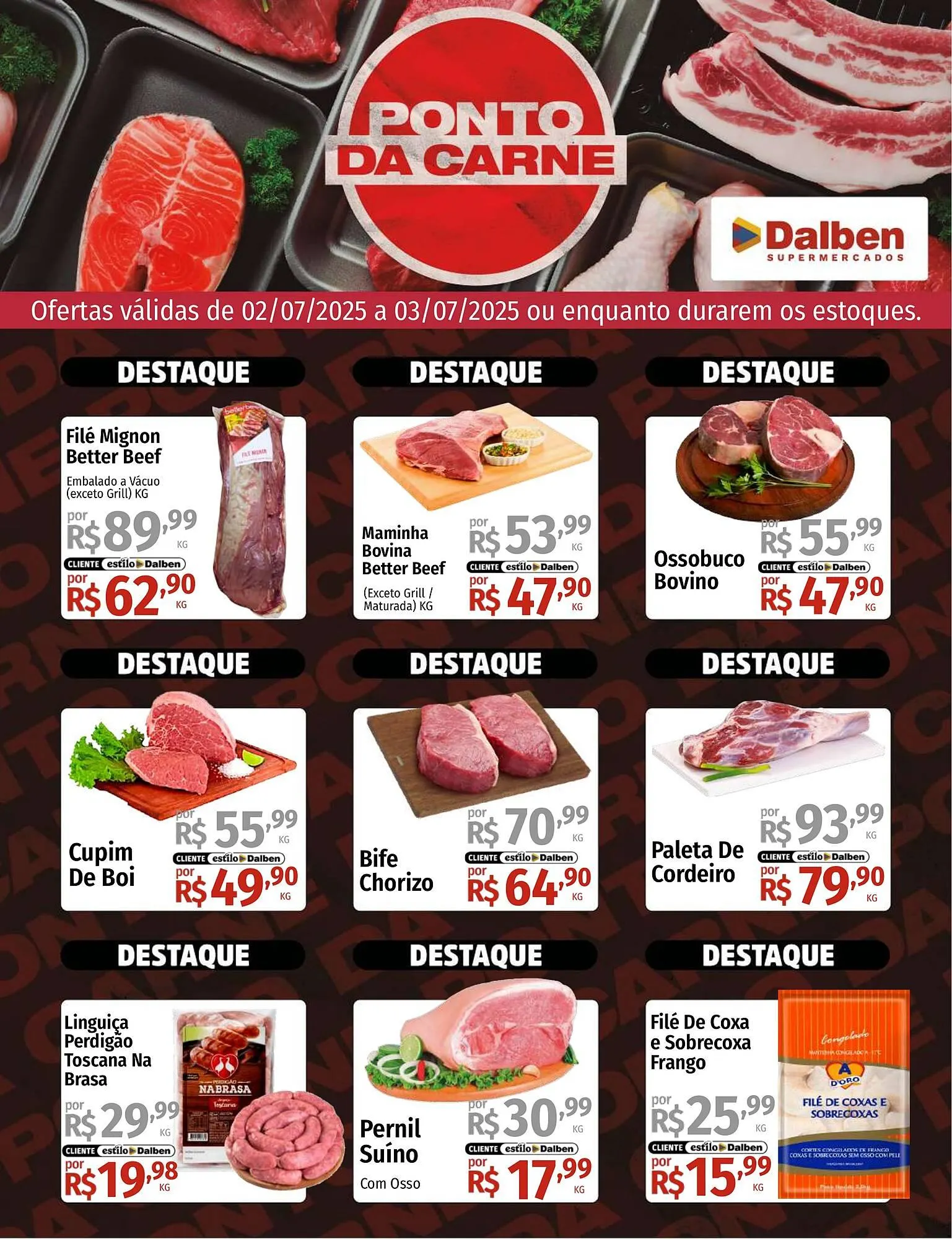 Encarte de Catálogo Supermercado Dalben 2 de julho até 3 de julho 2025 - Pagina 1