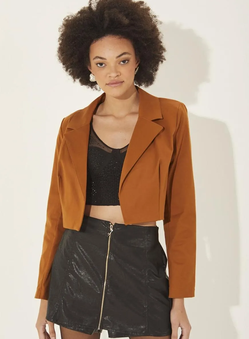 Blazer Cropped Suede