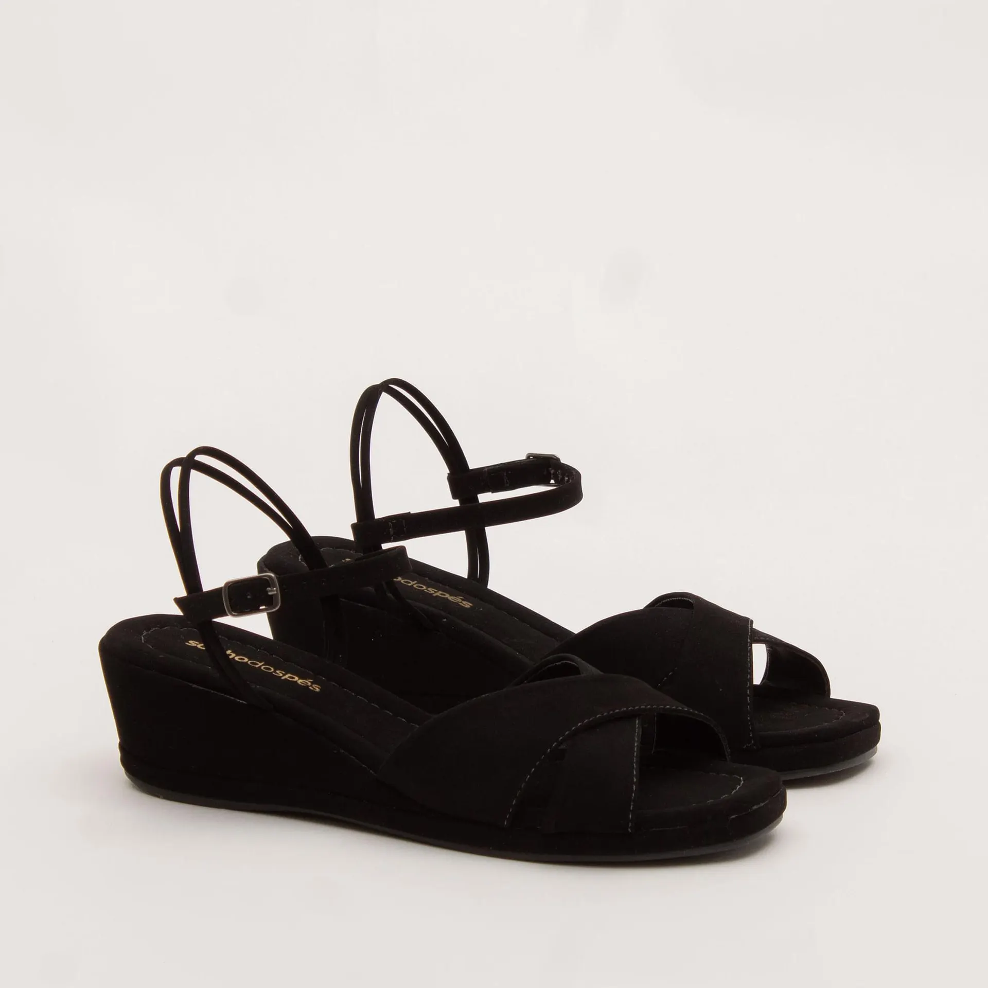 Anabela Básica Nobuck - PRETA