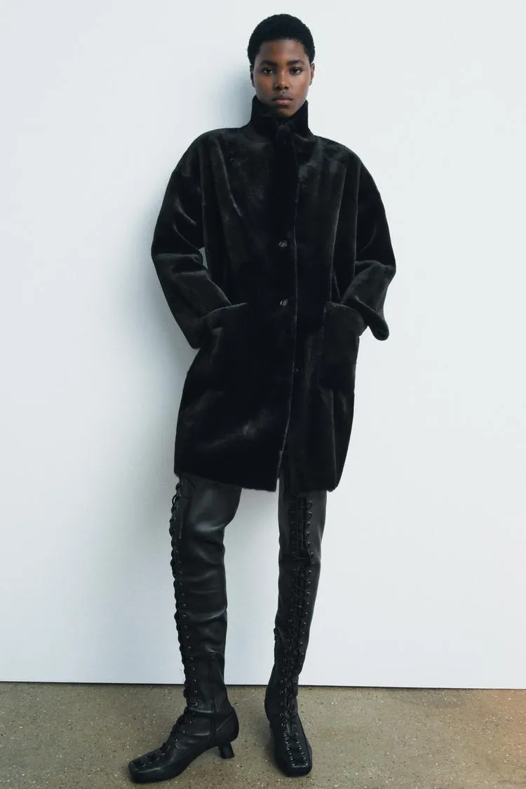 ABRIGO LARGO EFECTO PELO ZW COLLECTION