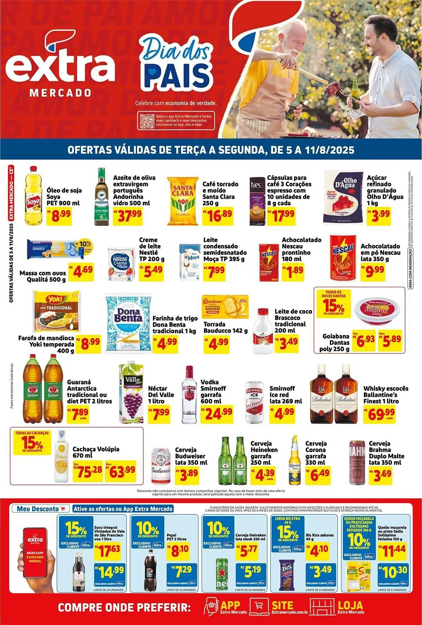 Encarte de Catálogo Mercado Extra 5 de agosto até 11 de agosto 2025 - Pagina 1