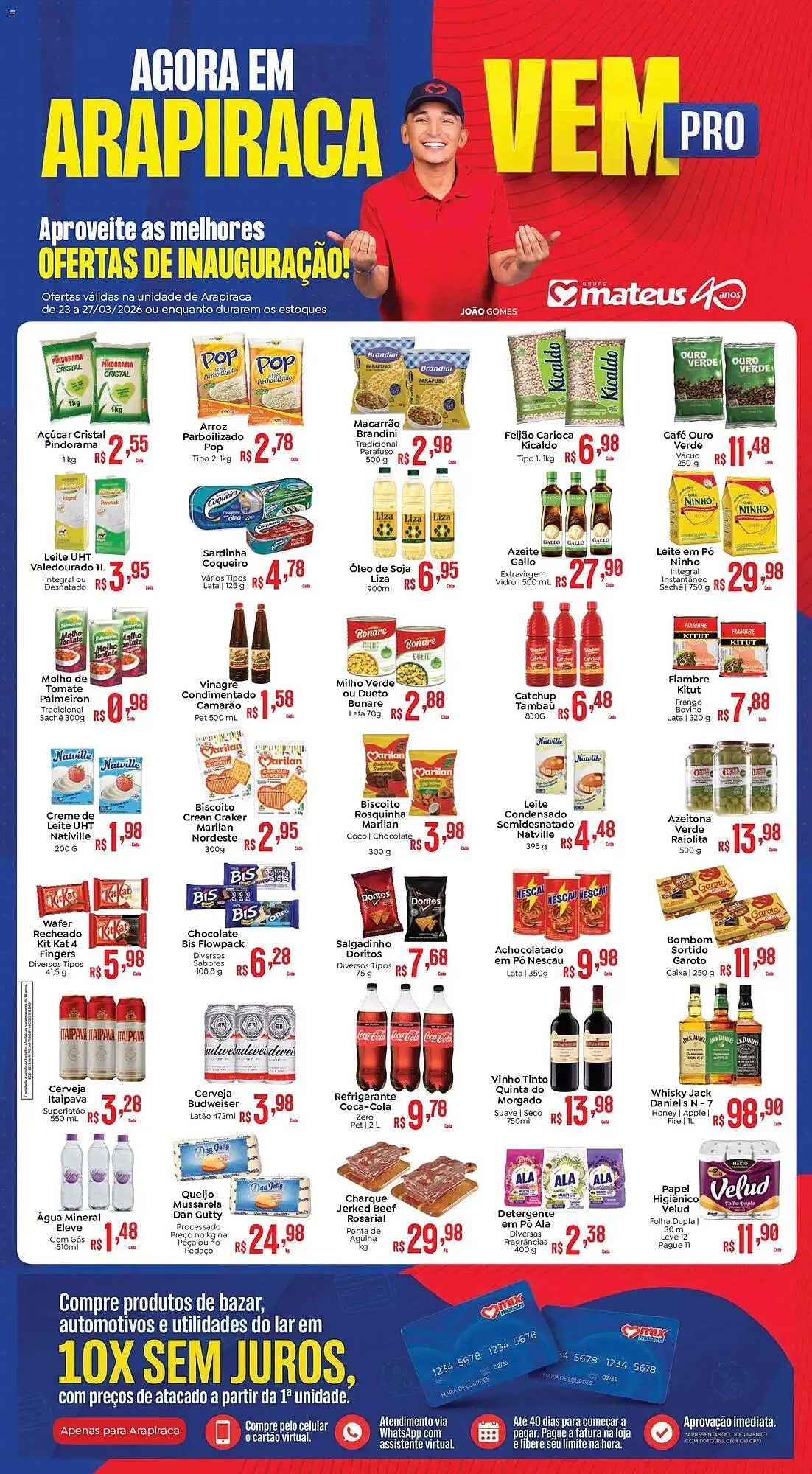 Encarte de Catálogo Supermercados Mateus 23 de março até 27 de março 2026 - Pagina 1