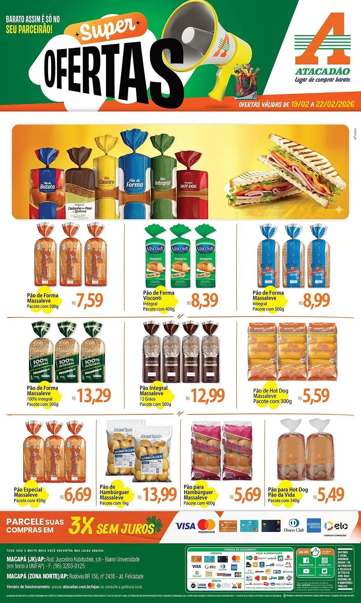 Encarte de Folheto Atacadão 19 de fevereiro até 22 de fevereiro 2026 - Pagina 1