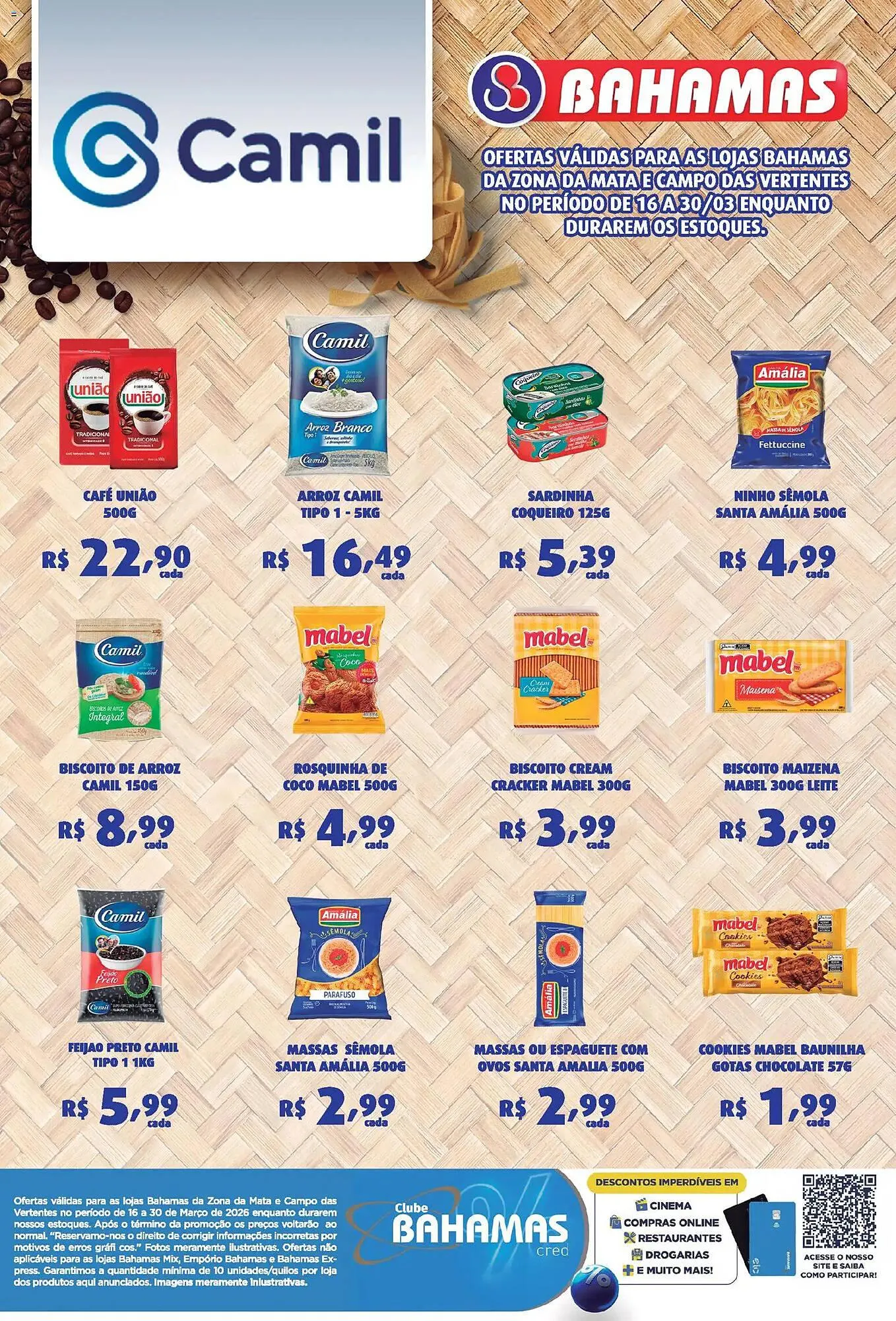 Encarte de Catálogo Bahamas Supermercados 16 de março até 30 de março 2026 - Pagina 1