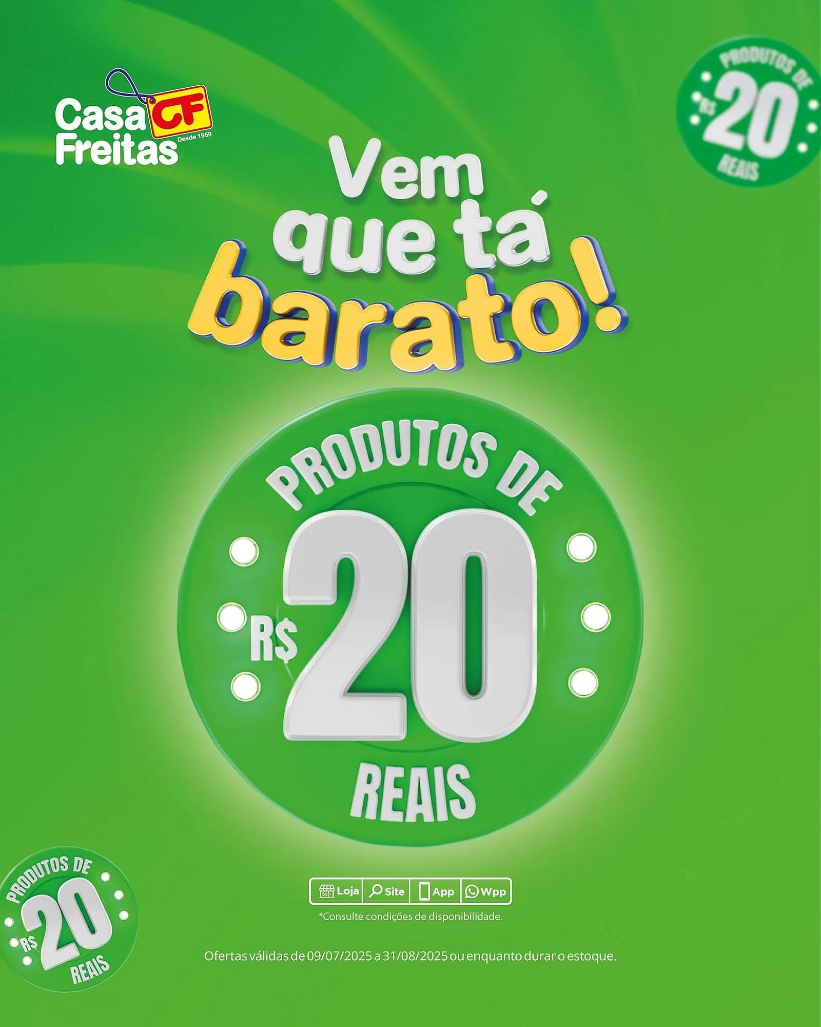 Encarte de Catálogo Casa Freitas 11 de julho até 31 de agosto 2025 - Pagina 1