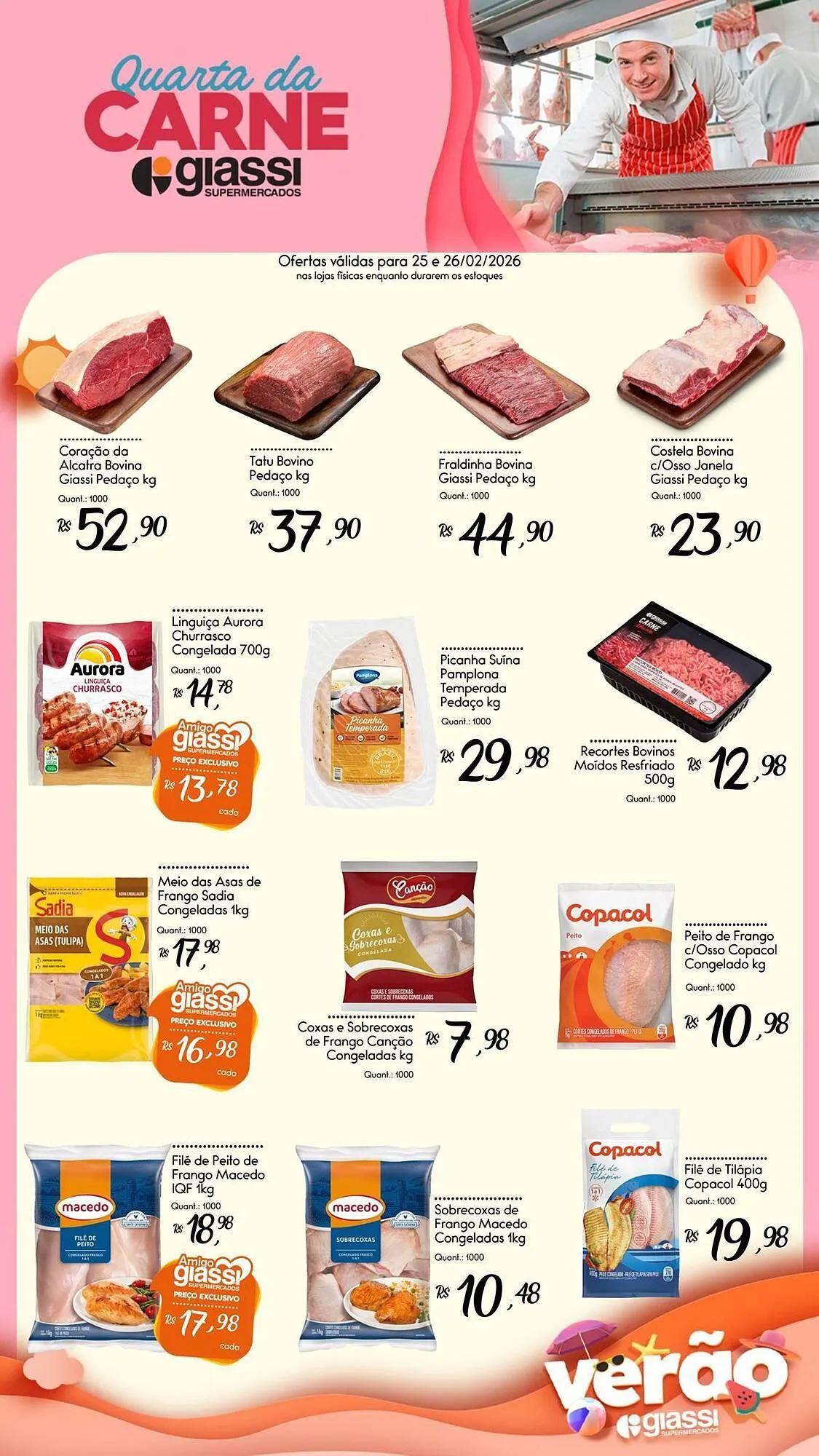 Encarte de Encarte Giassi Supermercados 25 de fevereiro até 26 de fevereiro 2026 - Pagina 1
