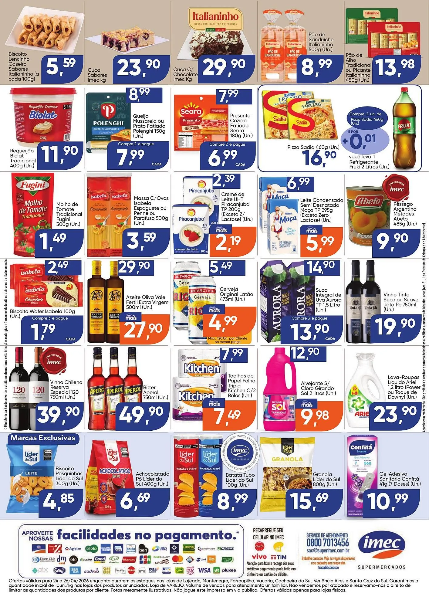 Encarte de Catálogo Imec Supermercados 24 de abril até 26 de abril 2026 - Pagina 2