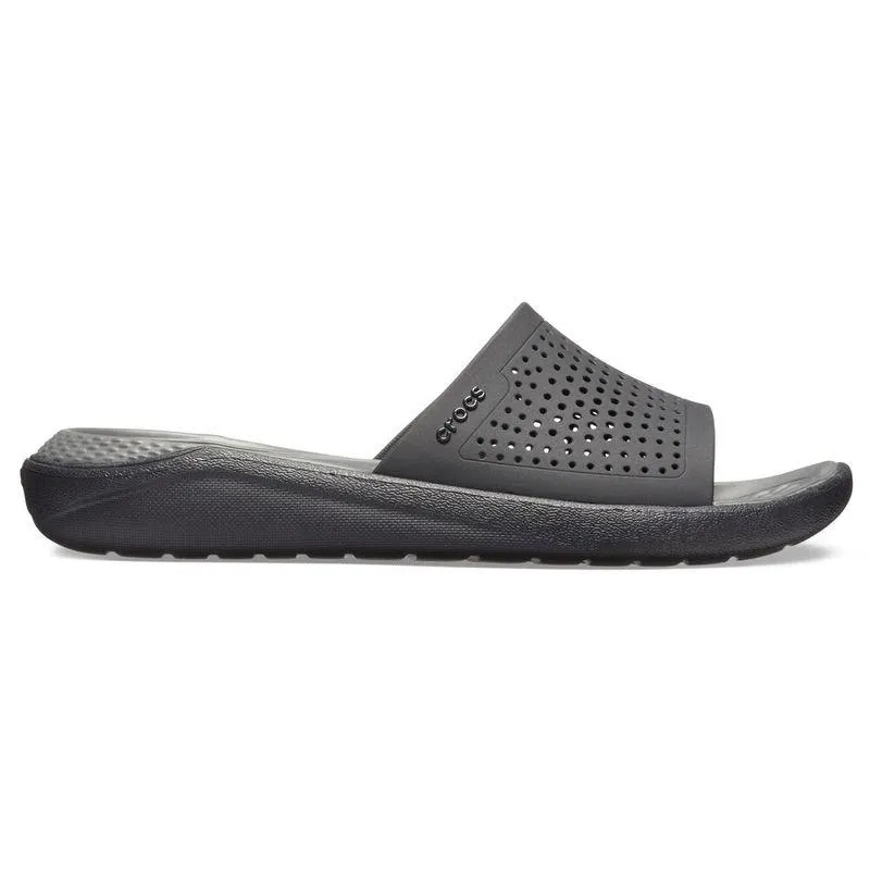 Chinelo Crocs LiteRide™ Slide BLACK/SLATE GREY