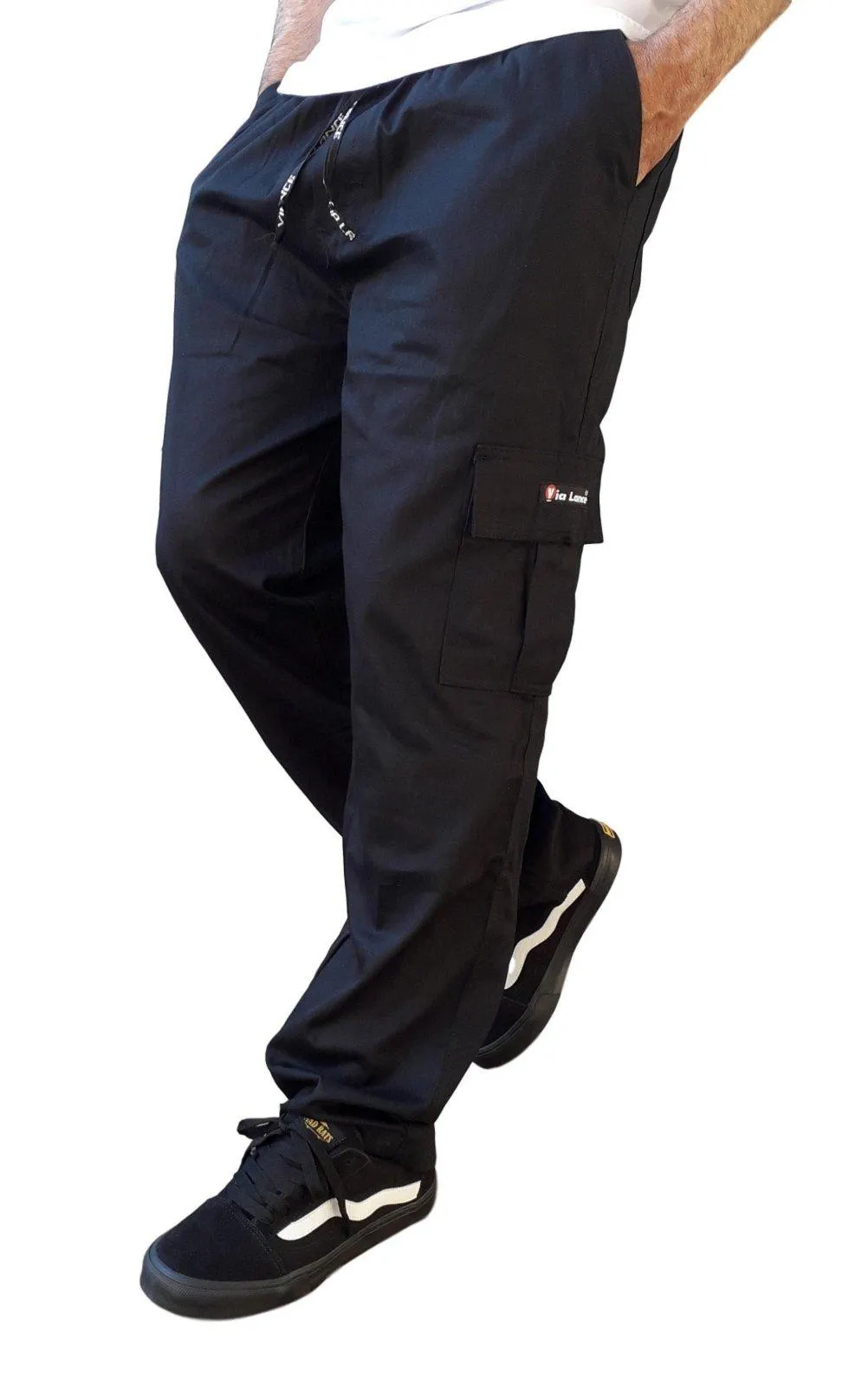 Calça Cargo Masculina 6 Bolsos Skate Militar Preto