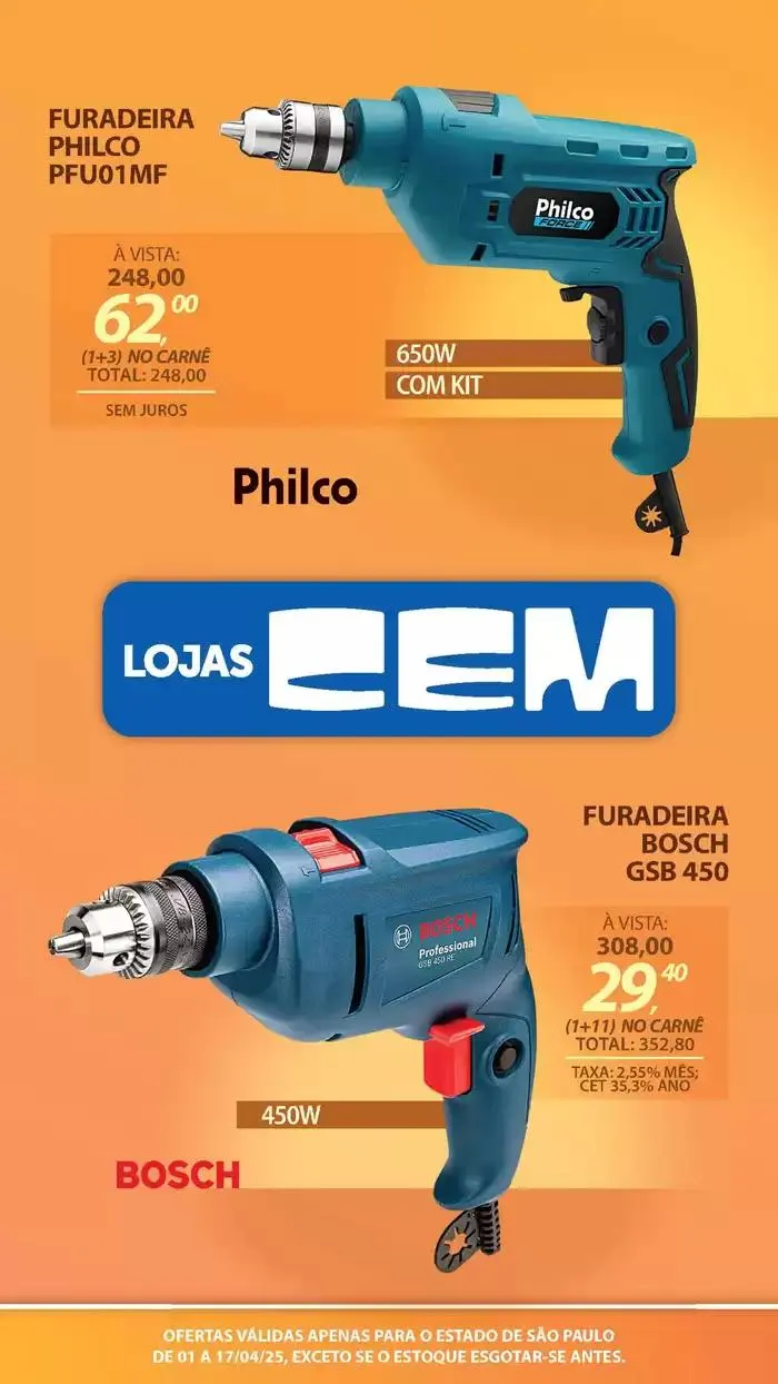 Encarte de Encarte Lojas Cem 3 de abril até 17 de abril 2025 - Pagina 110