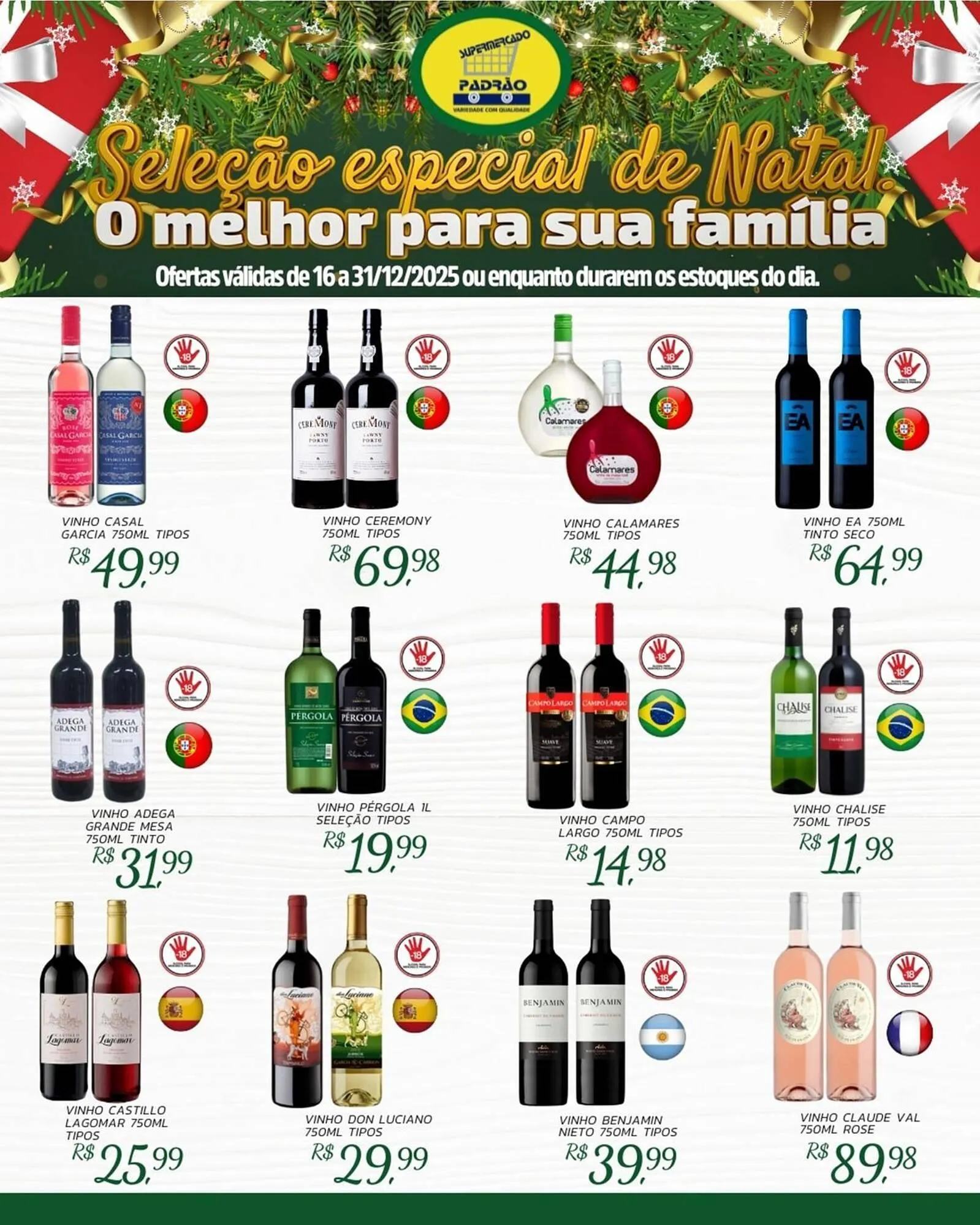 Encarte de Folheto Supermercado Padrão 16 de dezembro até 31 de dezembro 2025 - Pagina 1